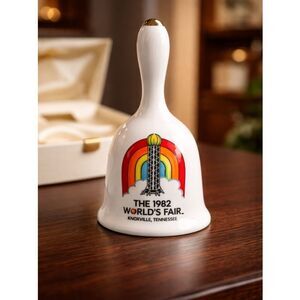Vintage- 1982 Worlds Fair Souvenir Bell Knoxville TN - Porcelain